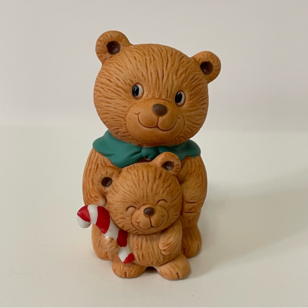 2.5” Vintage Avon Brown Bear figurine Christmas decor